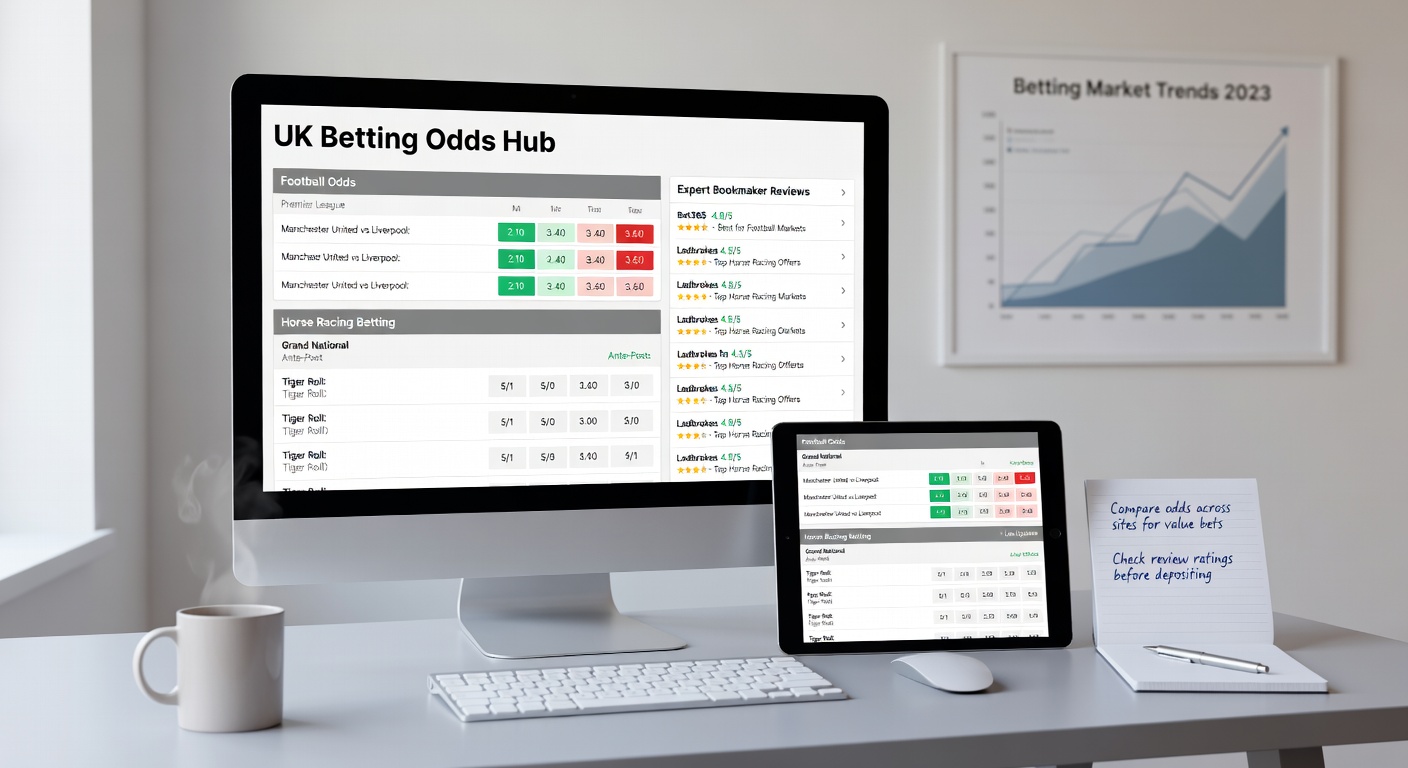 Dynamic collage of Punchestown Festival horses leaping hurdles beside Premier League fans waving scarves, with overlaid icons for free bets, mobile notifications, and payment lightning bolts