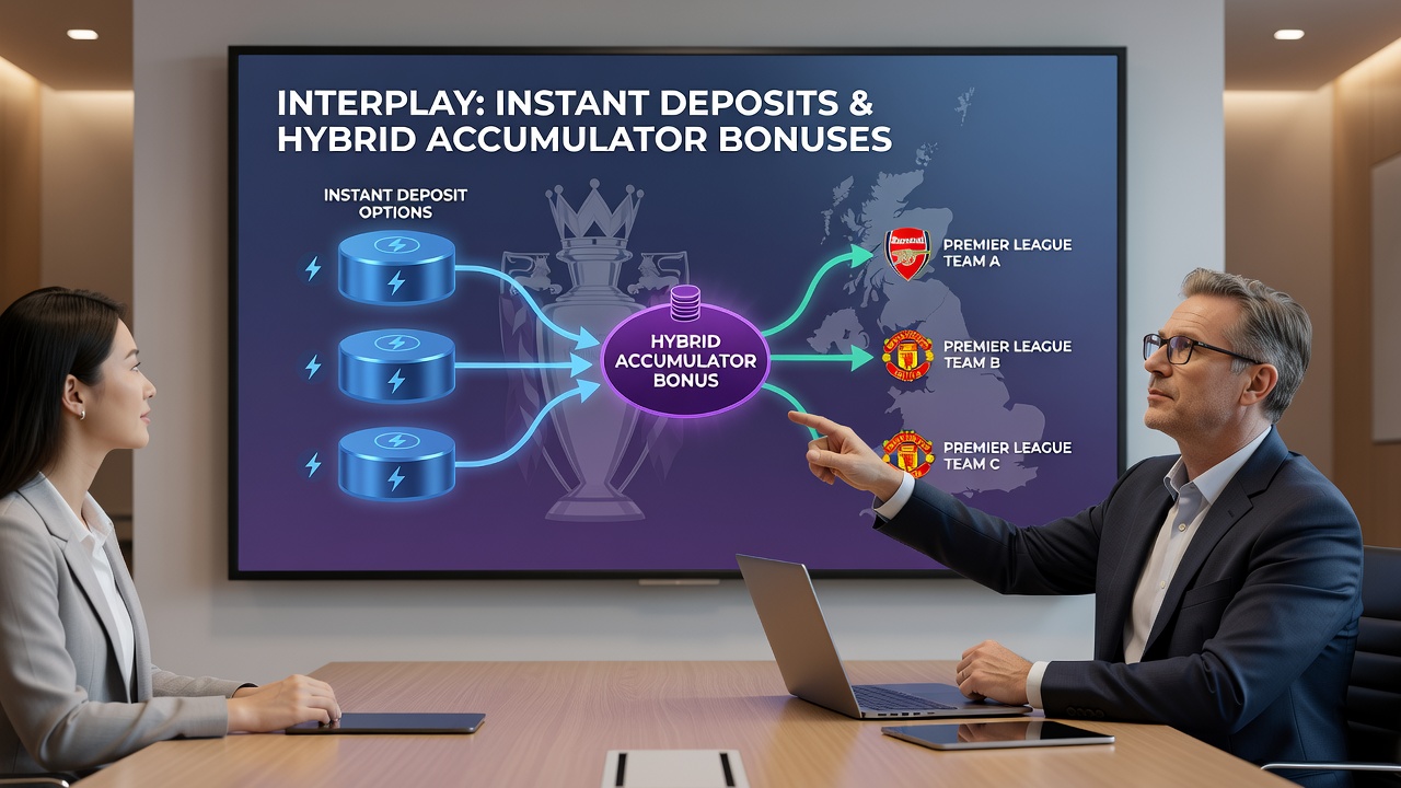 Diagram showing connections between instant deposits and hybrid accumulator bonuses