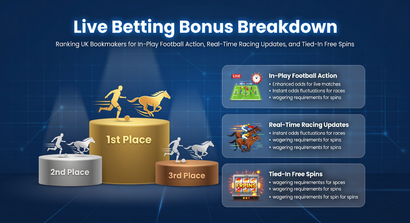 Dynamic in-play football odds screen on a UK bookmaker app, showing live Premier League action with overlaid bonus promotions and racing side panels