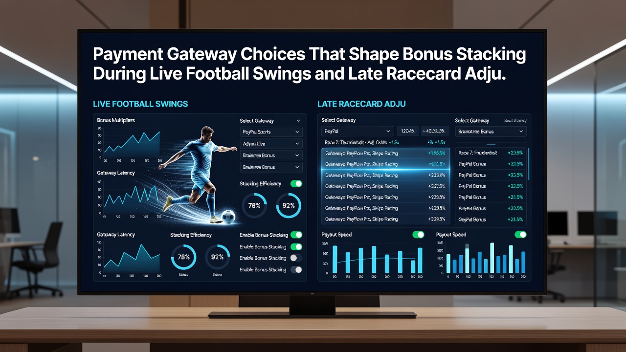 Dashboard view of stacked bonuses linked to payment confirmations in football and racing apps