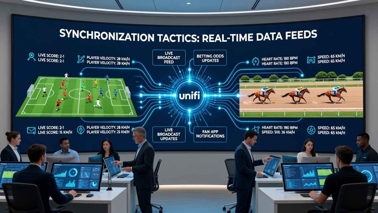 Technical diagram showing data flow between football and horse racing feeds on a single gambling platform