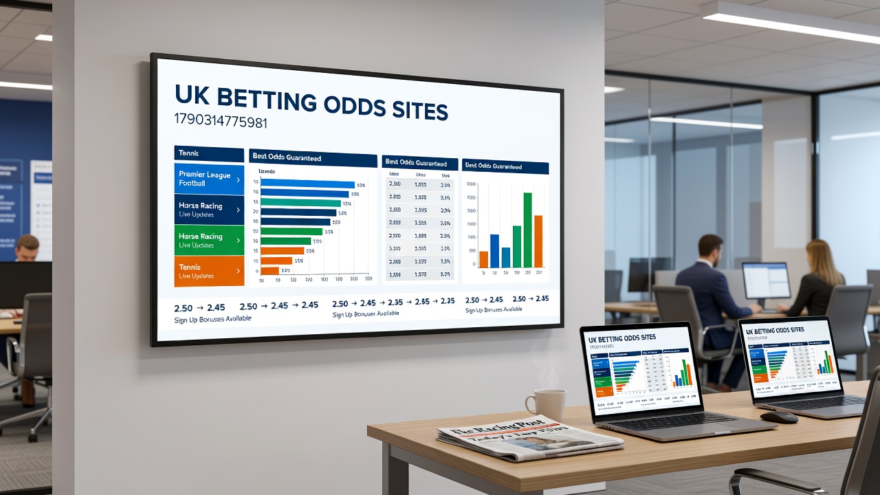 Mobile app screenshots displaying live odds transitions between football and horse racing sections